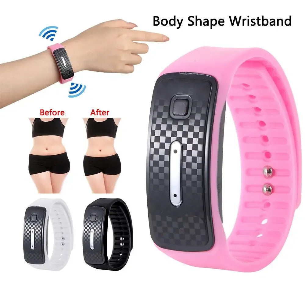 Smart Magnetic Ultrasonic Body Shaping Wristband with Lymphatic Detox, Heart Rate Monitoring, and Fitness Tracking Capabilities
