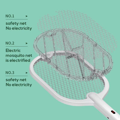 3-in-1 Rechargeable Electric Mosquito Swatter and Insect Killer with 3000V Lamp
