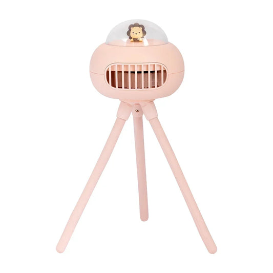 Mini Flexible Air Conditioner 3600Mah USB Chargeable Stroller Cooling Fan 130° Auto Rotation Quiet Wind Handheld for Outdoors